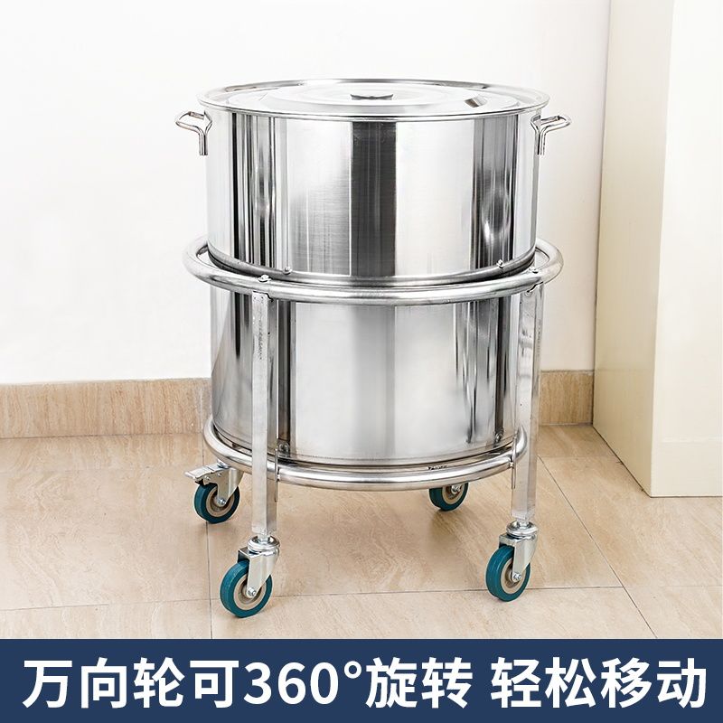 대용량 이동식 야외 분리수거장 마대 공원 쓰레기통 가정용 휴지통 거치대 스탠드 대형 사무실 35cm 버킷 랙 핸들 없음 - 상세 이미지 3