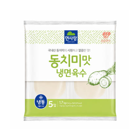면사랑 냉면육수 냉동 동치미맛, 340g, 5개