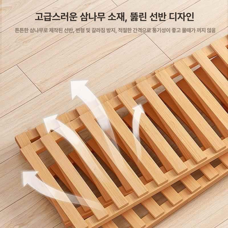 실내식물선반 4단 다육이거치대 발코니 테라스 정리대 스탠드 화분진열대 원목 책장형 수직수납 - 상세 이미지 5