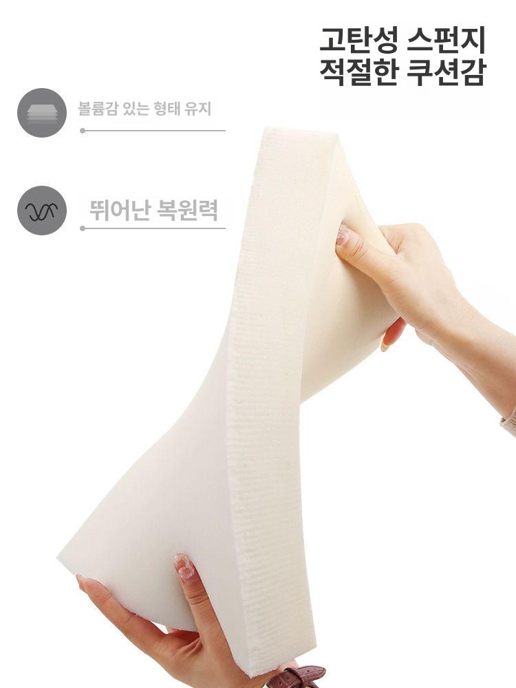 방수 방석 휴대용 사각 야외 인조가죽 벨크로 미니 쿠션 그래스그린 정사각형 28x28x3cm - 상세 이미지 3