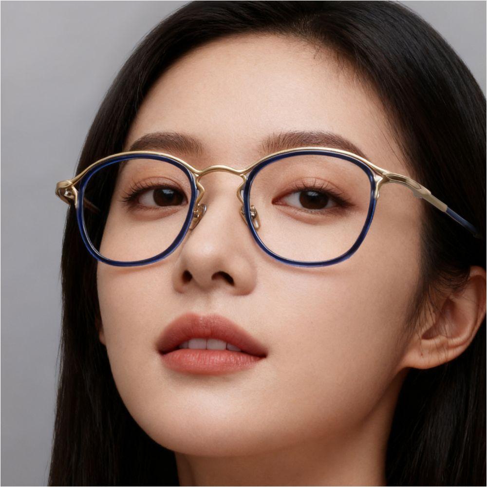 티타늄 안경테 일본풍 초경량 빈티지 디자이너 - 상품 이미지