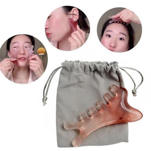 곡선형 괄사 마사지기 돌기형 얼굴 괄사 돌고래 바디 전신 - 상품 이미지