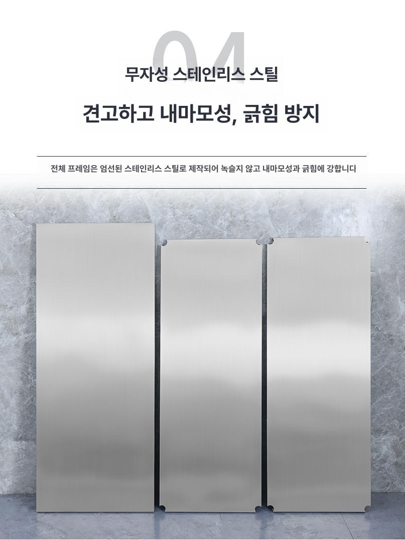업소용 스테인리스 304 식당 주방 조리대 선반 보조 정리대 작업용 스텐 카운터 수납장 - 상세 이미지 4