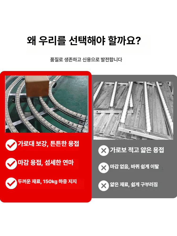 컨베이어 롤러 물류 운반용 하역장 무동력 산업용 컨베어 상하차 슬라이딩 콘베어 접이식 - 상세 이미지 2