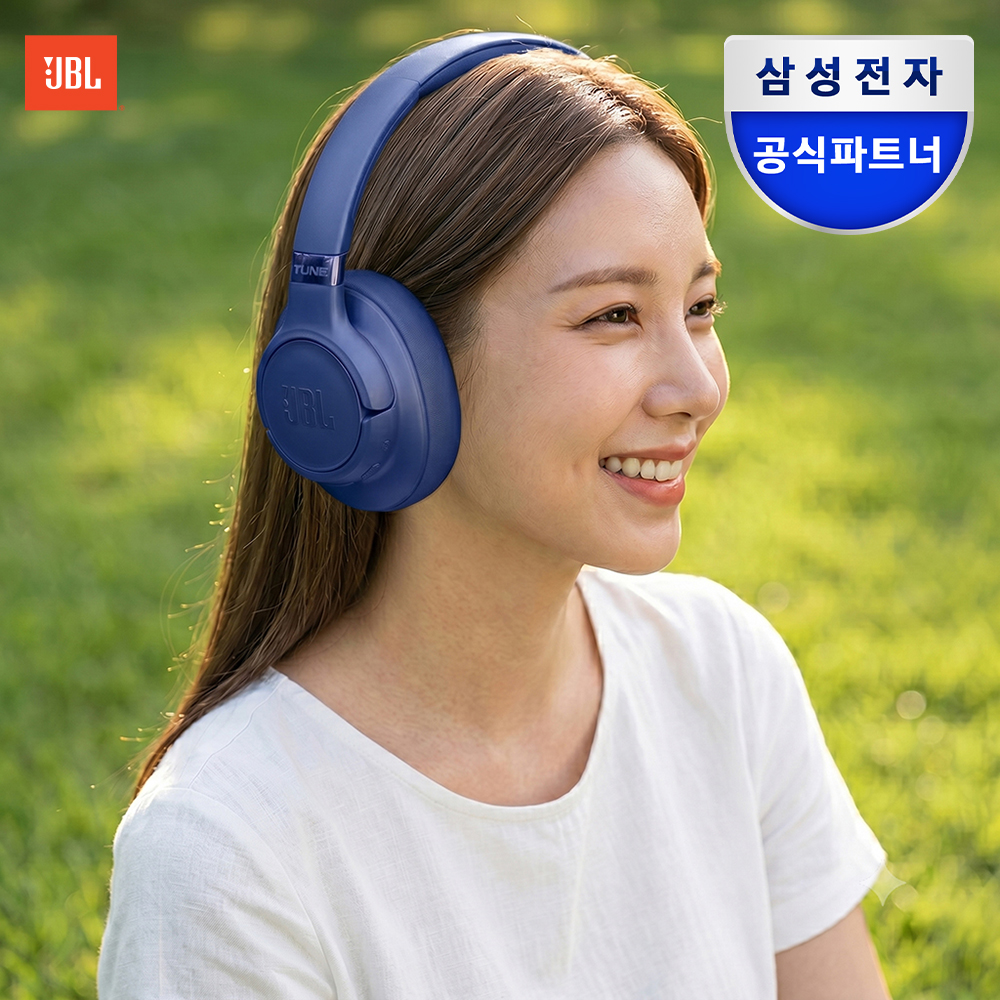 삼성공식파트너 JBL T730BT 블루투스 헤드셋 휴대용 무선 헤드폰 블루 - 상품 이미지