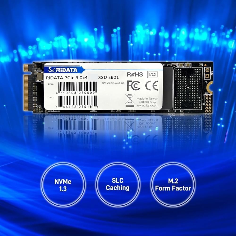 Ridata E801 1TB NVMe M.2 PCIe Gen3x4 2280 SSD 내장 솔리드 스테이트 드라이브 3D NAND 읽기 최대 2200MB/s 쓰기 1800MB/s - 상세 이미지 2