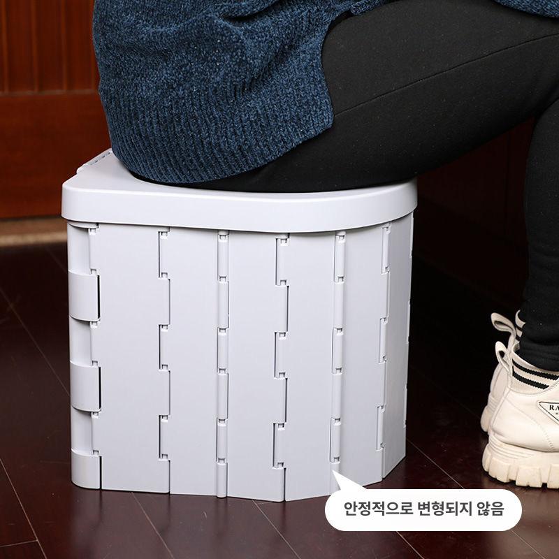 캠핑 휴대용 차박 급똥용 간이변기 접이식 여행 야외 라이트그레이 A - 상세 이미지 2