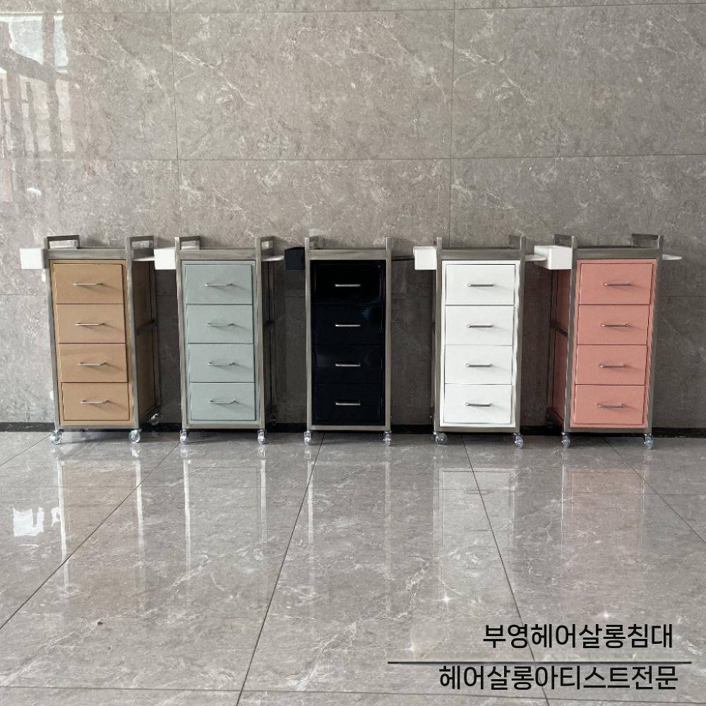 미용실트롤리 수납장 선반 미용사 서빙카트 철제 이동식 주방카트 웨건 원목 이동식카트 호텔 헤어 도구 카트 화이트 - 상세 이미지 5