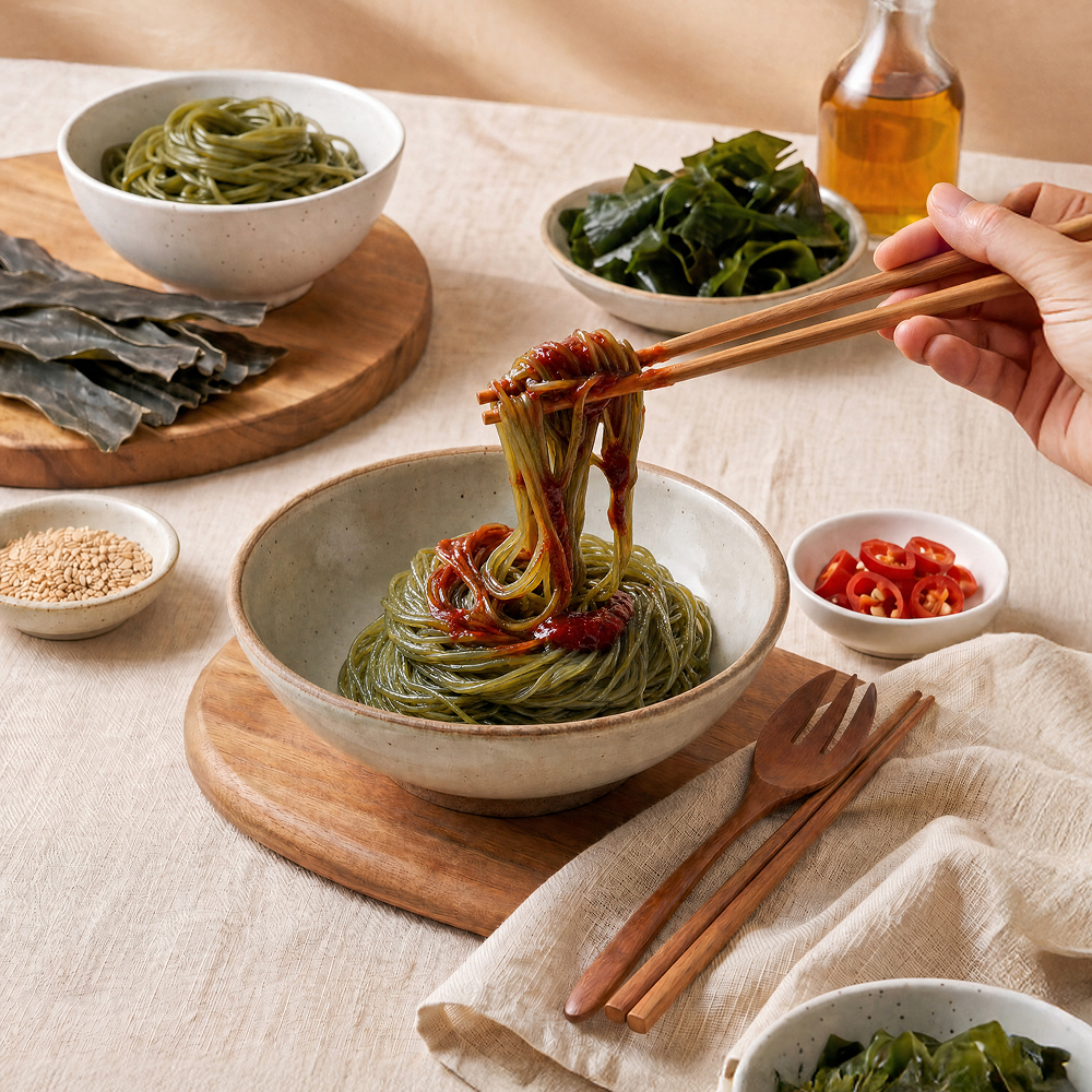[슈퍼적립] 슬로우래빗 미역곤약면 32kcal 180g, 24개 이미지 2