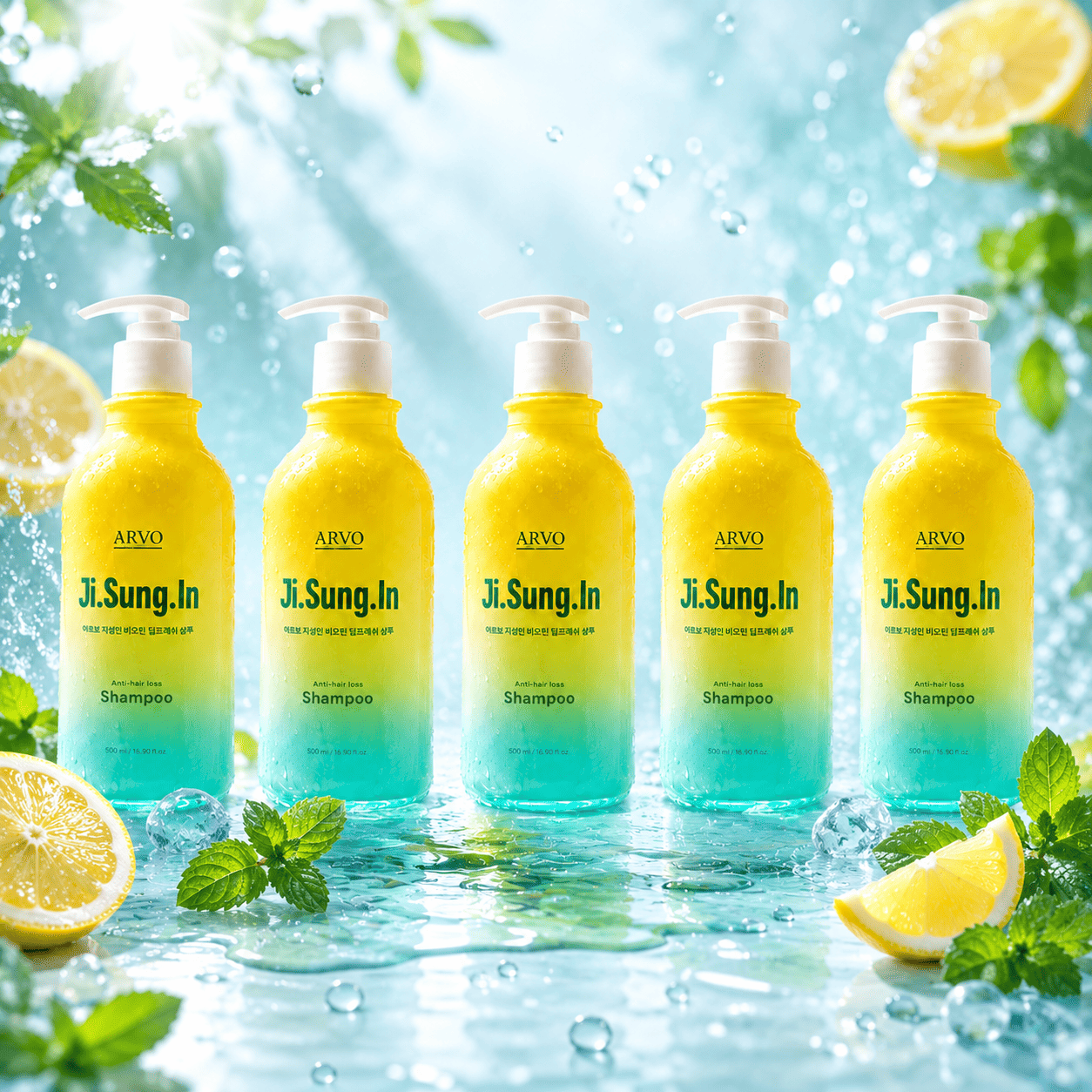 아르보 지성인 비오틴 탈모완화 지성두피 약산성 물샴푸 두피케어 레몬민트, 500ml, 1개 이미지 6