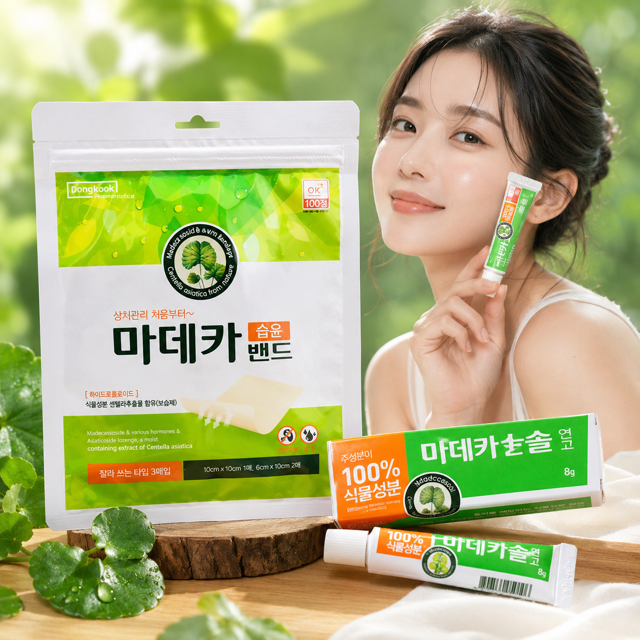 마데카밴드 3매입+마데카솔 상처 습윤밴드 무항생제 무스테로이트 겔밴드 약국병원 방수 보호 - 상품 이미지