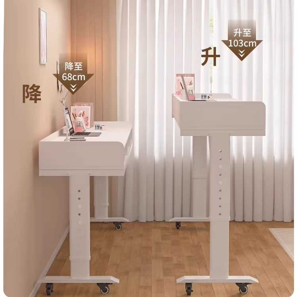 이동식 침대 테이블 높이조절 노트북 책상 긴 베드 위 120x40x68cm - 상세 이미지 2