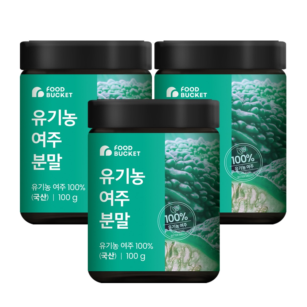 푸드버킷 국산유기농100% 유기농여주분말 여주가루 100g, 3개 - 상품 이미지