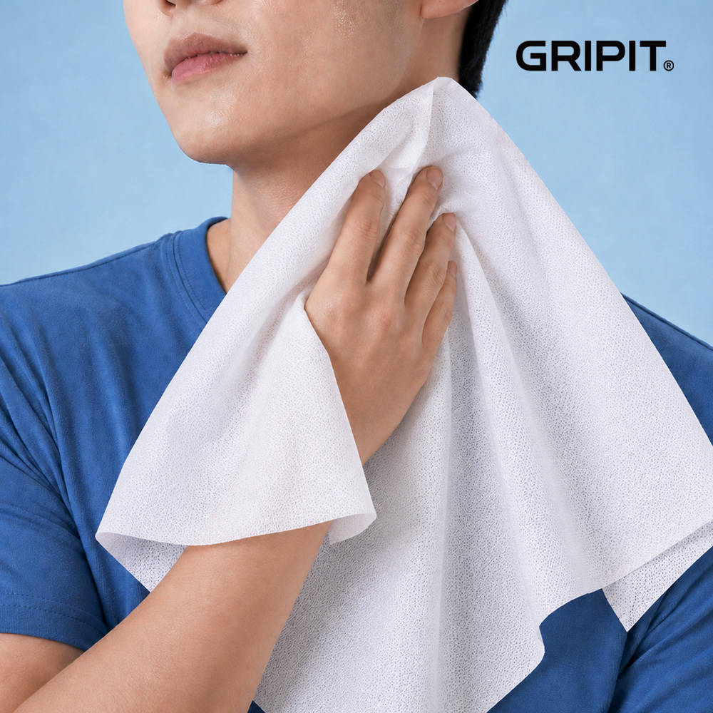 그리핏 데일리 샤워 웻 워터 타올 티슈 바디 대형 대용량 병원 여행 캠핑 10개입 이미지 6