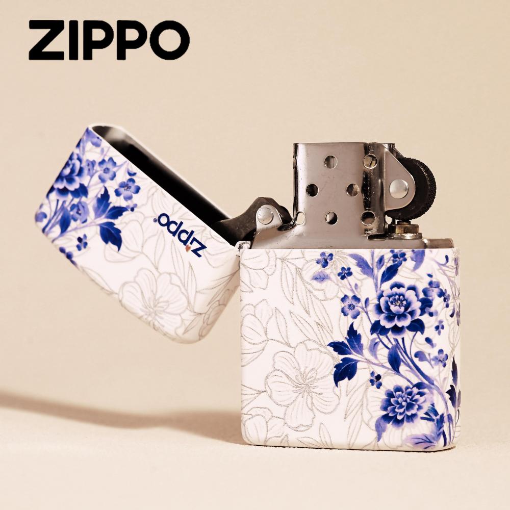 ZIPPO 지포 라이터 청화백자 방풍 기름 오일 - 상세 이미지 4