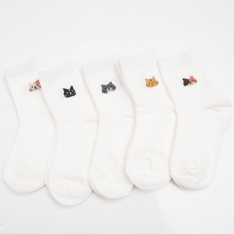 유아아동양말 s집사냥이 5족세트 남아여아 고양이 - 상품 이미지