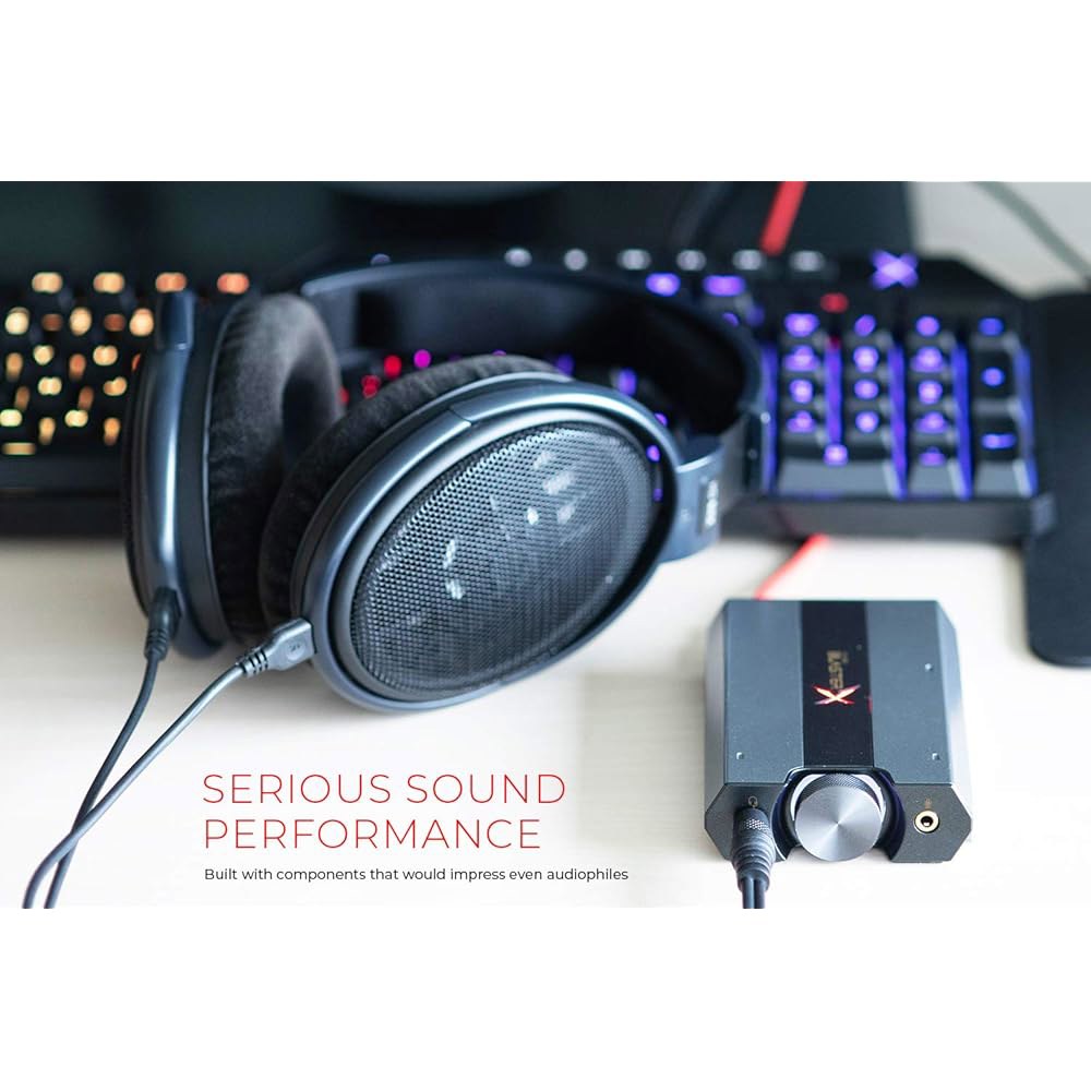 사운드 BlasterX G6 고해상도 130dB 32bit / 192kHz 게이밍 DAC, 외장 USB 카드, 돌비 디지털, 7.1 가상 서라운드 사운드, 사이드톤 PC 및 게임 - 상세 이미지 2