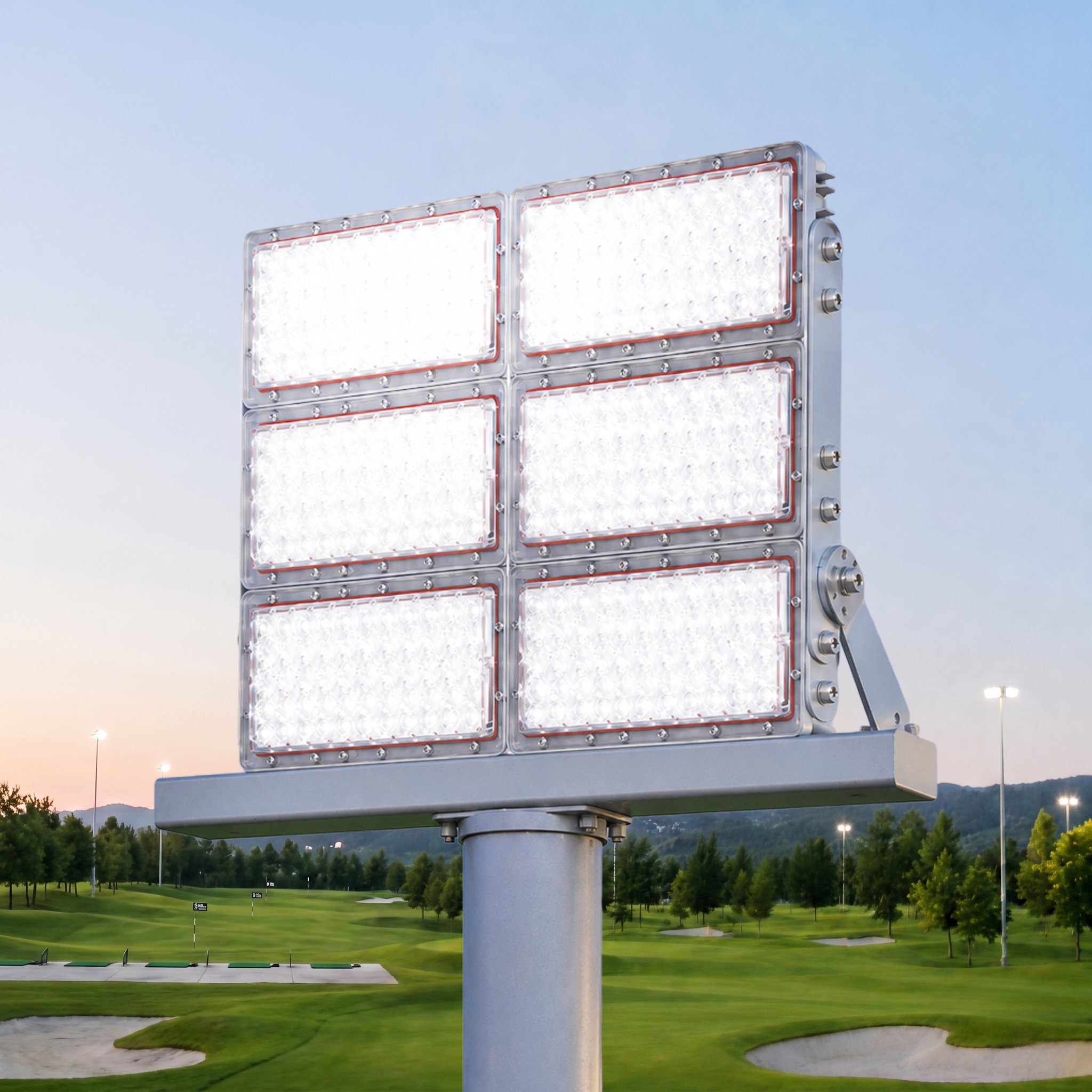 국산 고출력 투광등 스포츠조명 1200W LED 투광기 가로등 항만 공항 경기장 조명탑 - 상세 이미지 2