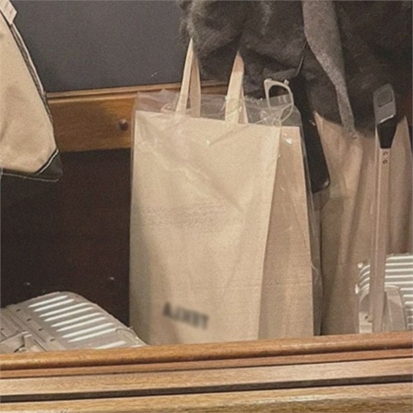 투명 쇼핑백 방수 커버 보호 종이 가방 비닐 쇼핑 - 상품 이미지