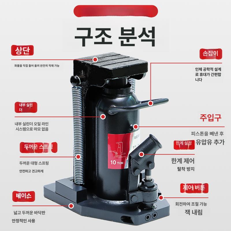 유압 틈새 쟈키 리프트 수직 지렛대 자동차 작기 발톱 에어 국가표준고성능 클로 2.5t 5t - 상세 이미지 5
