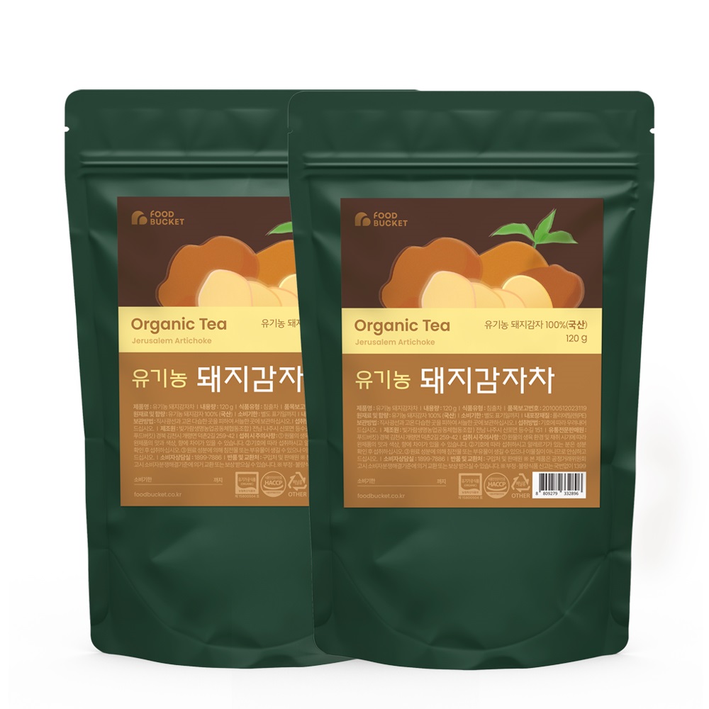 푸드버킷 볶은 유기농돼지감자차 120g, 2개 - 상품 이미지