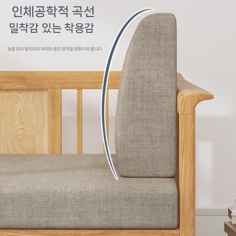 단단한 허리쿠션 삼각등받이 린넨 삼각등쿠션 고밀도 사무실 삼각쿠션 메모리폼 침대 의자 대형 맞춤 사이즈 문의 맞춤 사이즈 문의 - 상세 이미지 3