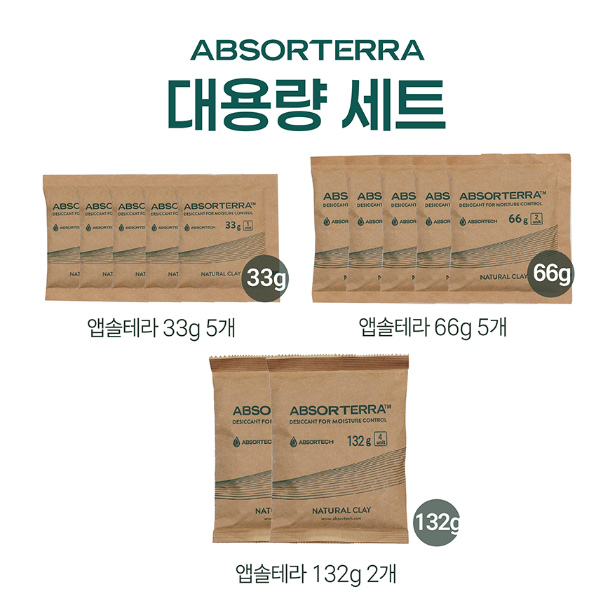 ABSORTERRA 천연 미네랄 제습제 앱솔테라 대용량 세트 - 상세 이미지 2
