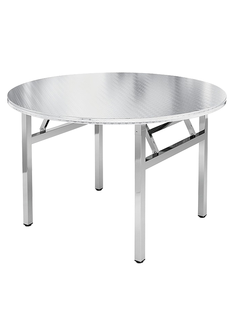 식당 스테인레스 접이식 원형 테이블 식탁 원룸 거실 60cmx80cm - 상품 이미지
