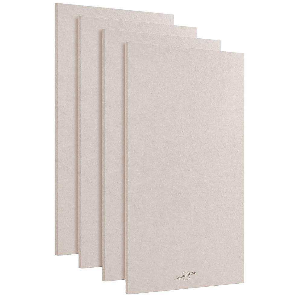 오디오실크 어쿠스틱 패널, 4팩 ROOM 키트, 대형, 46인치 x 23인치, 내추럴 1 Panel Black - 상품 이미지