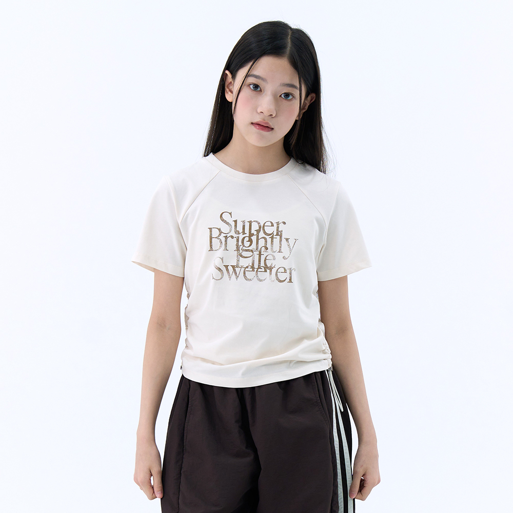 더데이걸 걸리쉬 허리 셔링 포인트 티 TGRA26508 - 상품 이미지