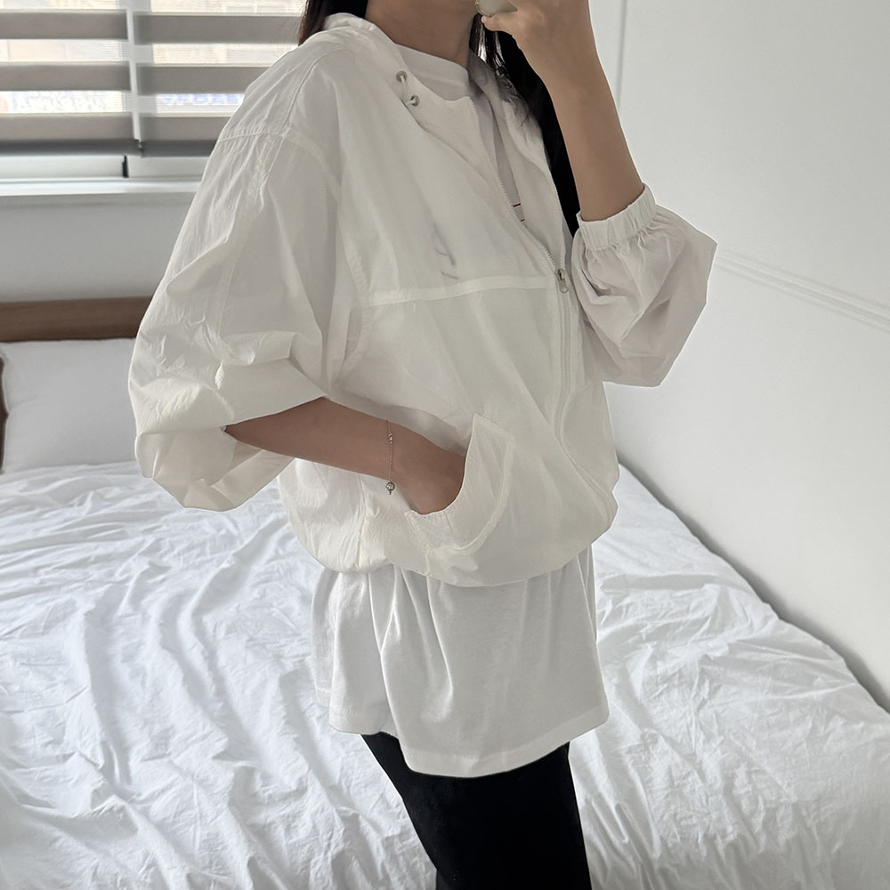 여성여름점퍼 시스루점퍼 바람막이 상품 이미지
