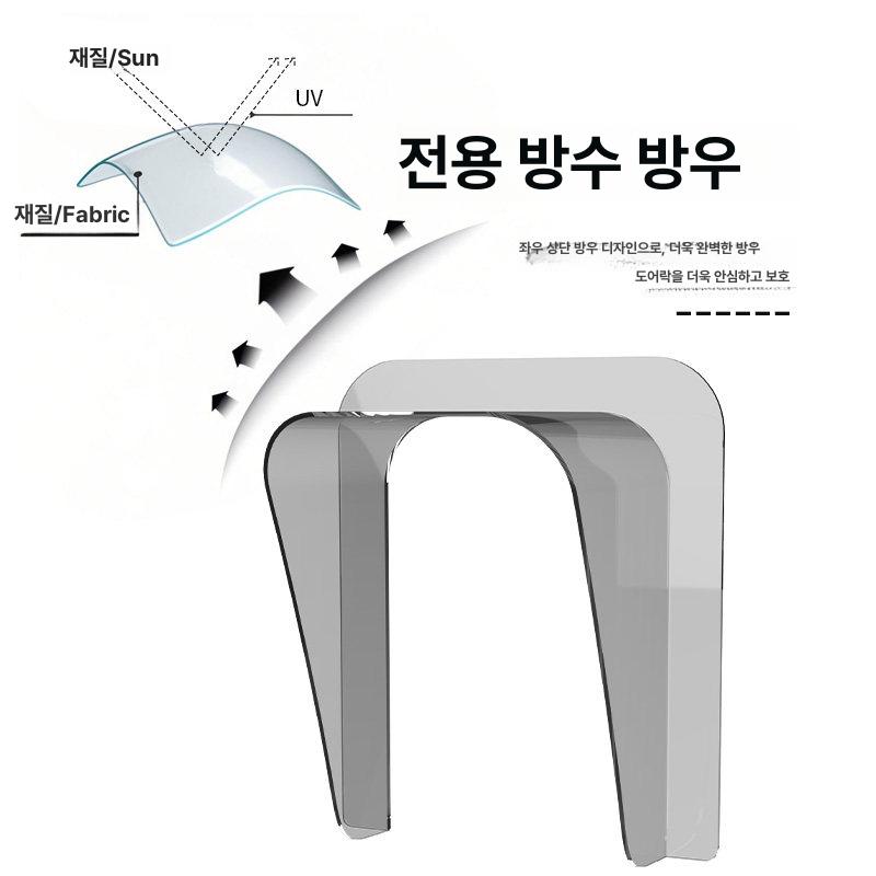 도어락 레인커버 현관 실외 워터캡 비막이 보호 덮개 투명 초인종 레인 방수 - 상세 이미지 3