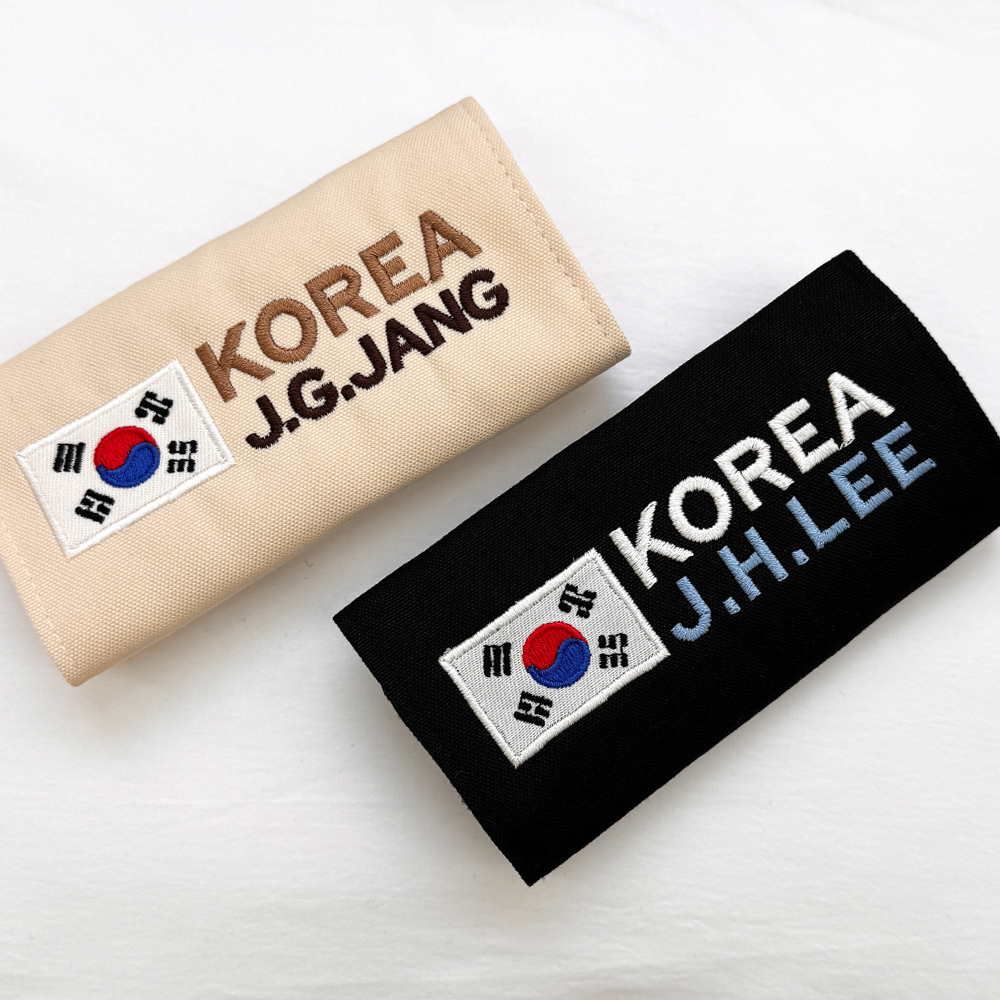 태극기 벨크로 자수 네임택 이름표 여행 가방 골프 캐리어 단체 제작 - 상세 이미지 4