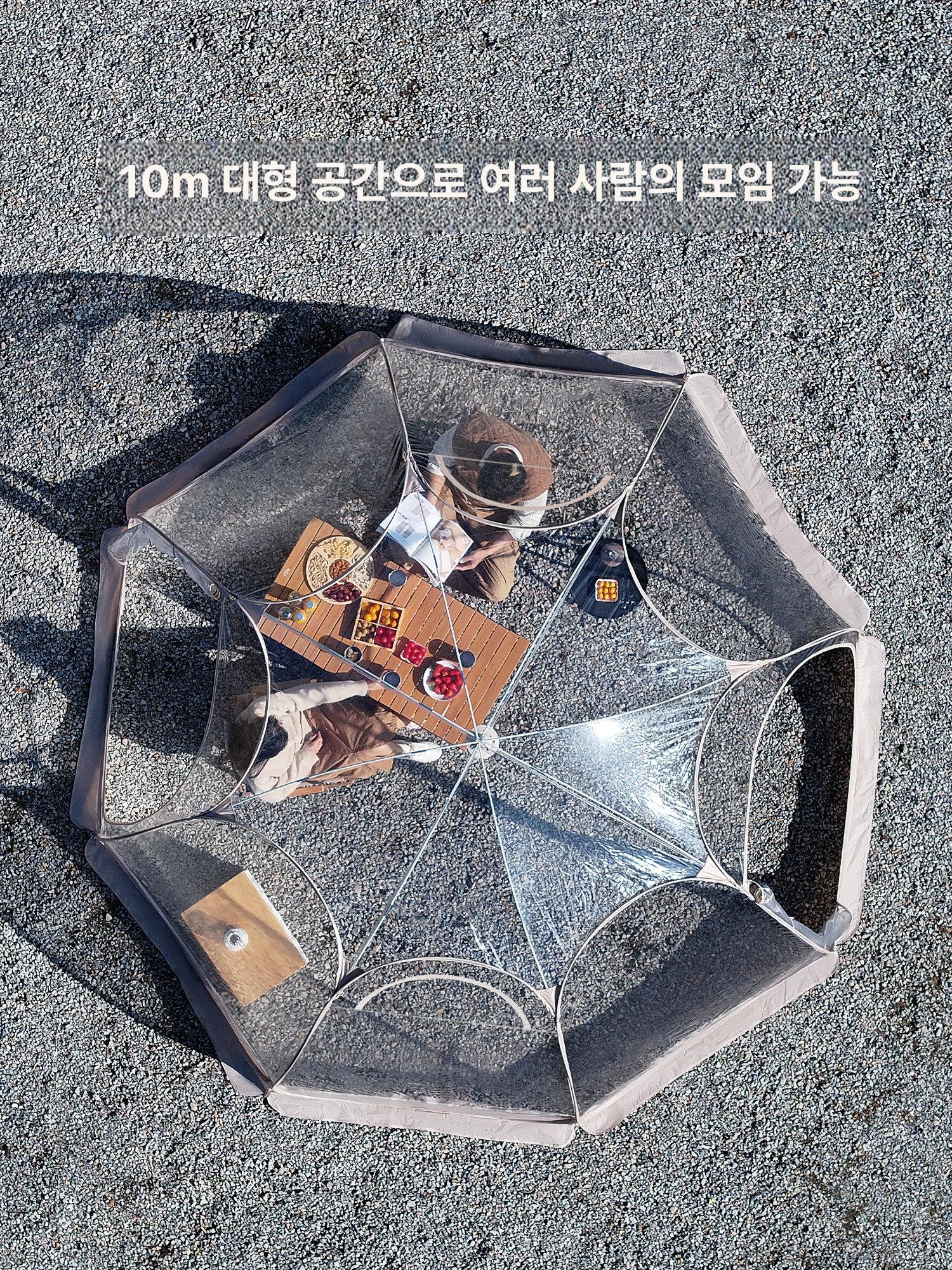 투명 돔형 글램핑 텐트 야외 캠핑 쉘터 정원 휴게소 방문객용 - 상세 이미지 5