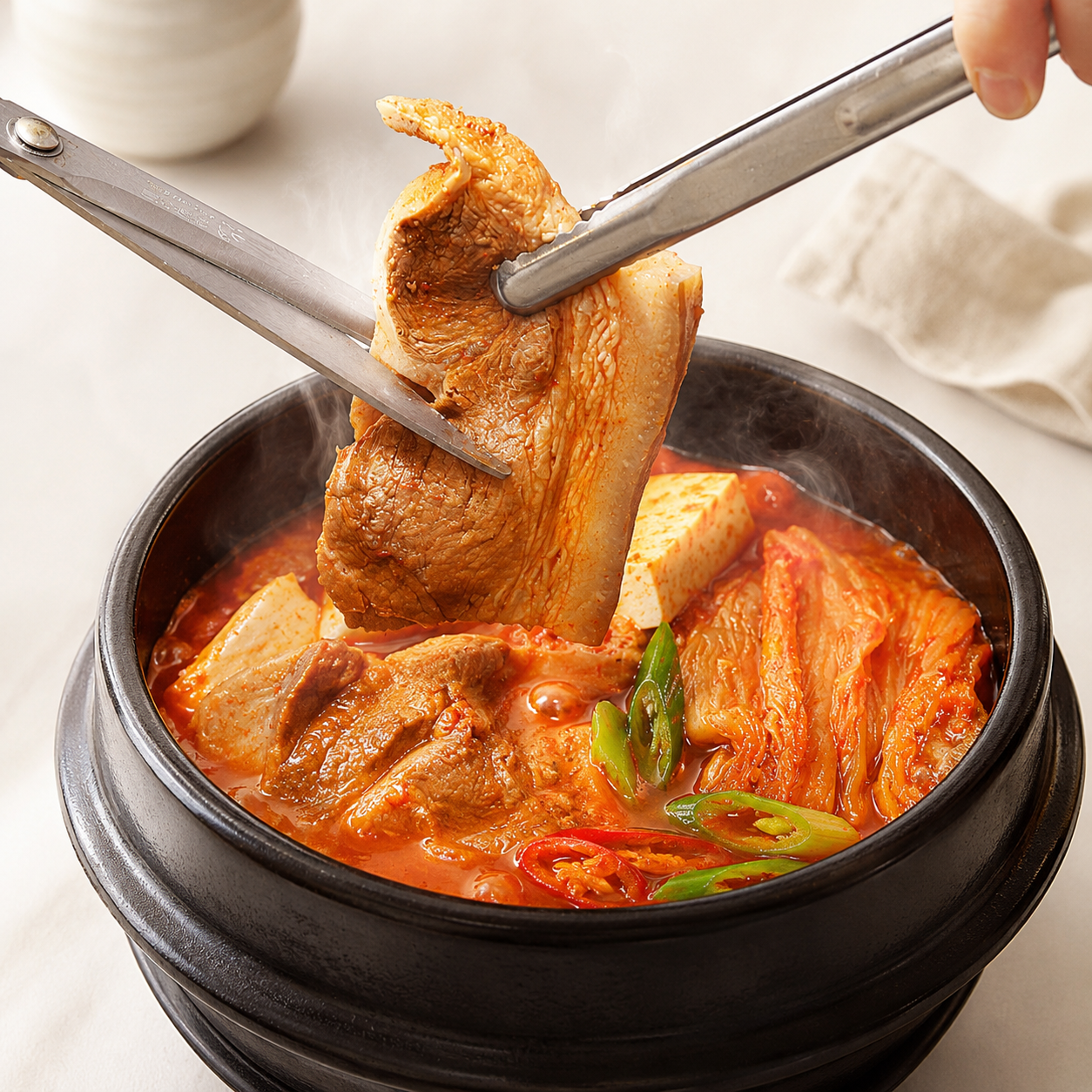 집밥 캠핑 밀키트 김치찌개 생고기한돈 활용법