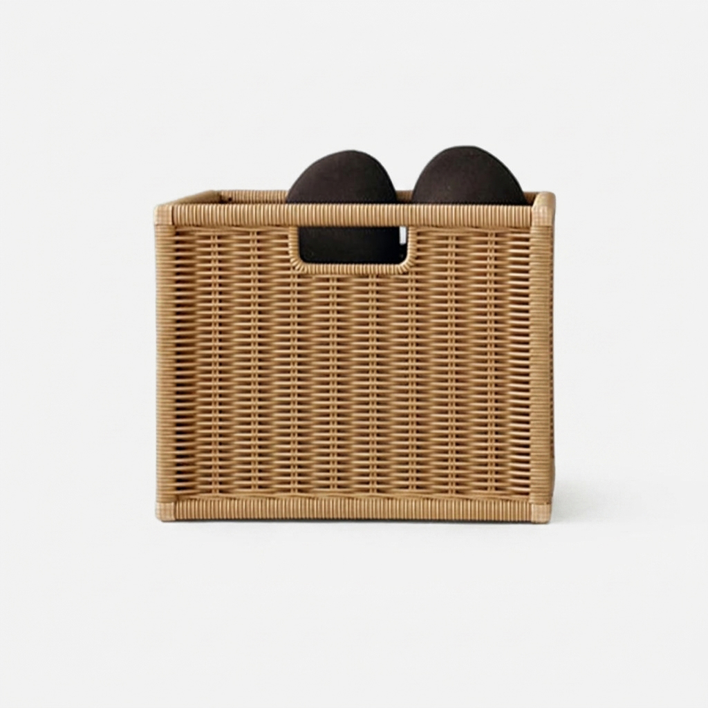 알로타 바스켓 6L 라탄 WP3001 305x305x240mm, 1단, 브라운 8741.1253 이미지 7