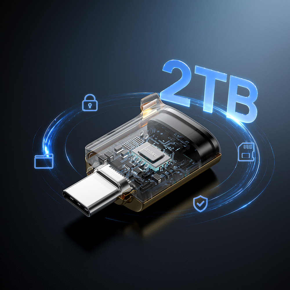 벤션 C타입 마이크로 SD TF 3.0 고속 카드 리더기 CLNJ0 - 상세 이미지 5