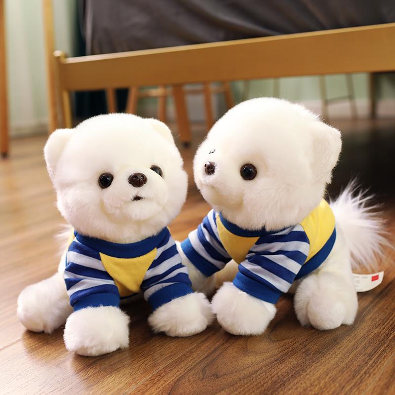 포메인형 포메라니안인형 진짜같은강아지인형 봉제 옷 입은 포메라니안 앉아 있는 25cm - 상세 이미지 2