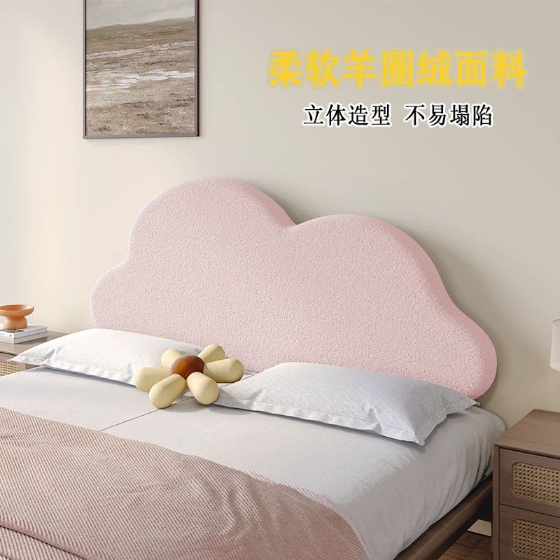 침대 헤드 가드 등받이 등쿠션 벽쿠션 구름 대형 양털 벨벳 클라우드 스타일 A 200x65x10 분리및세척가능 - 상세 이미지 5