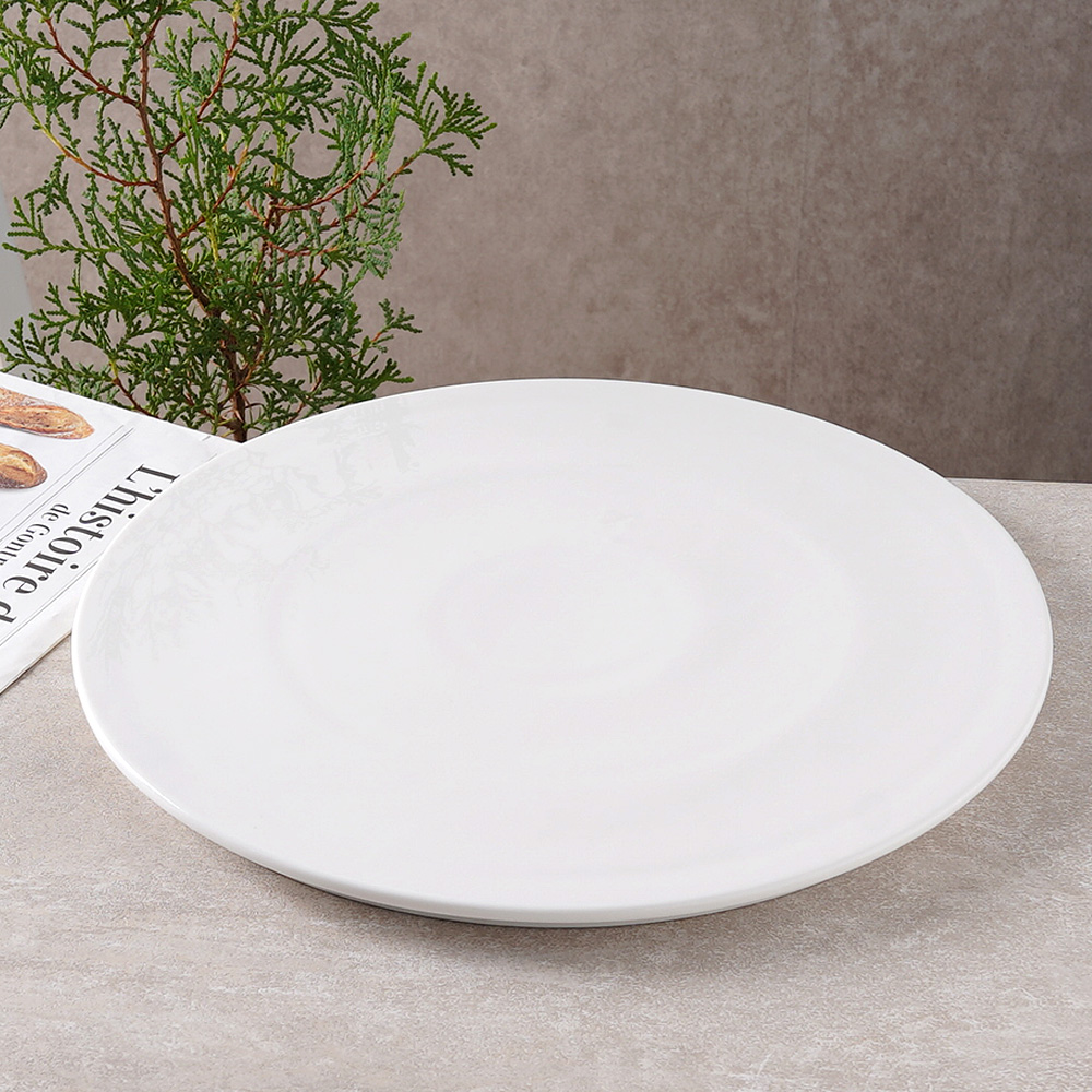 유니카페 플레이팅접시 디저트 케이크 트레이 플레이트 굽 접시 31.5cm, 화이트 이미지 7