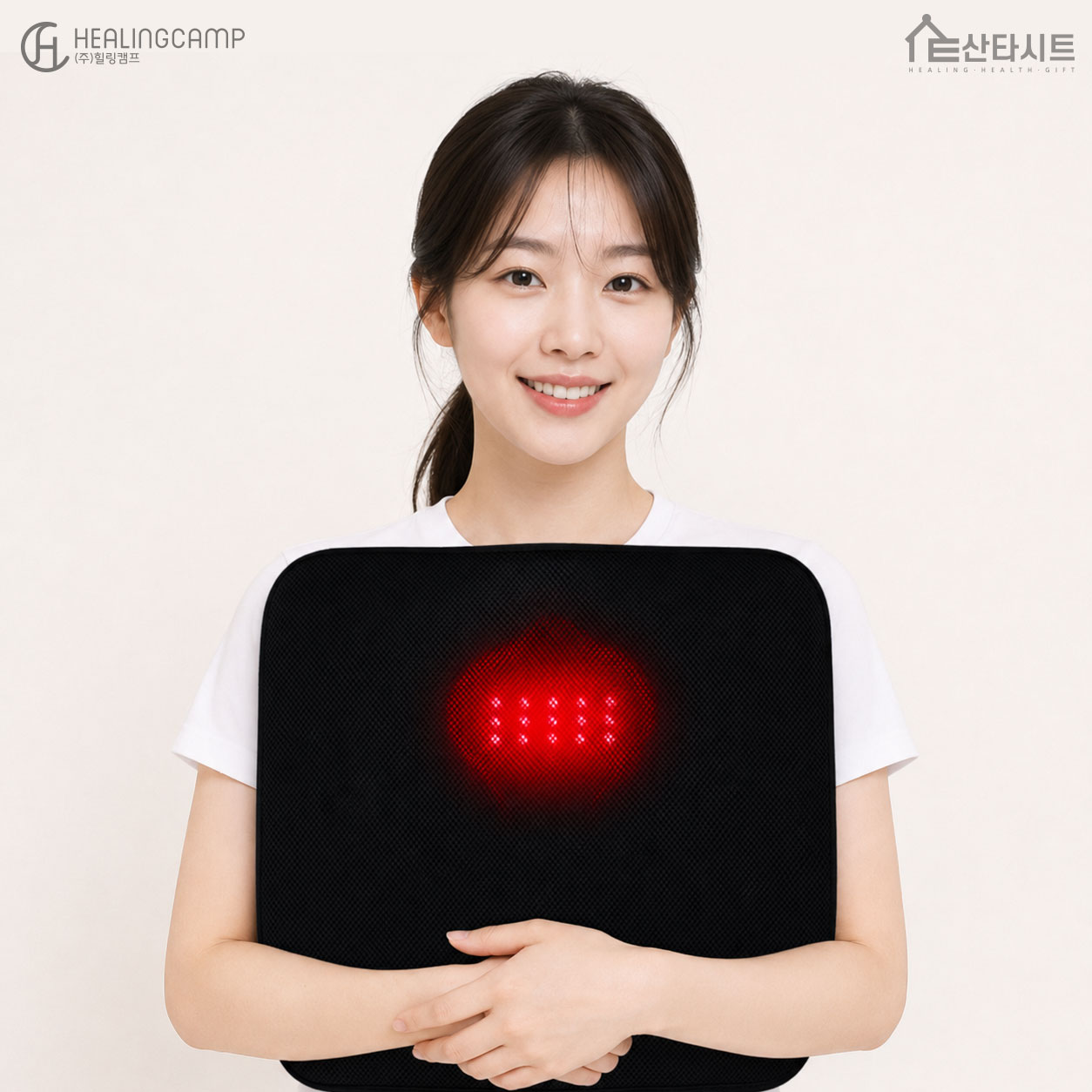 FDA등록 복합6파장 산타시트 케어미 치질 회음부 방광 근원적외선 좌욕기 도넛 방석 임산부 - 상품 이미지