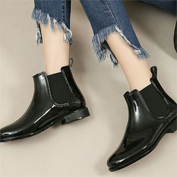 키높이 여성 첼시 부츠 발목 여성 부츠 장화 방수 - 상품 이미지