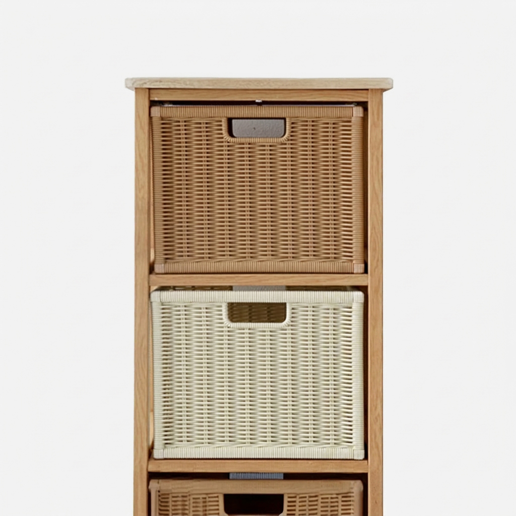알로타 바스켓 6L 라탄 WP3001 305x305x240mm, 1단, 브라운 8741.1253 - 상세 이미지 3