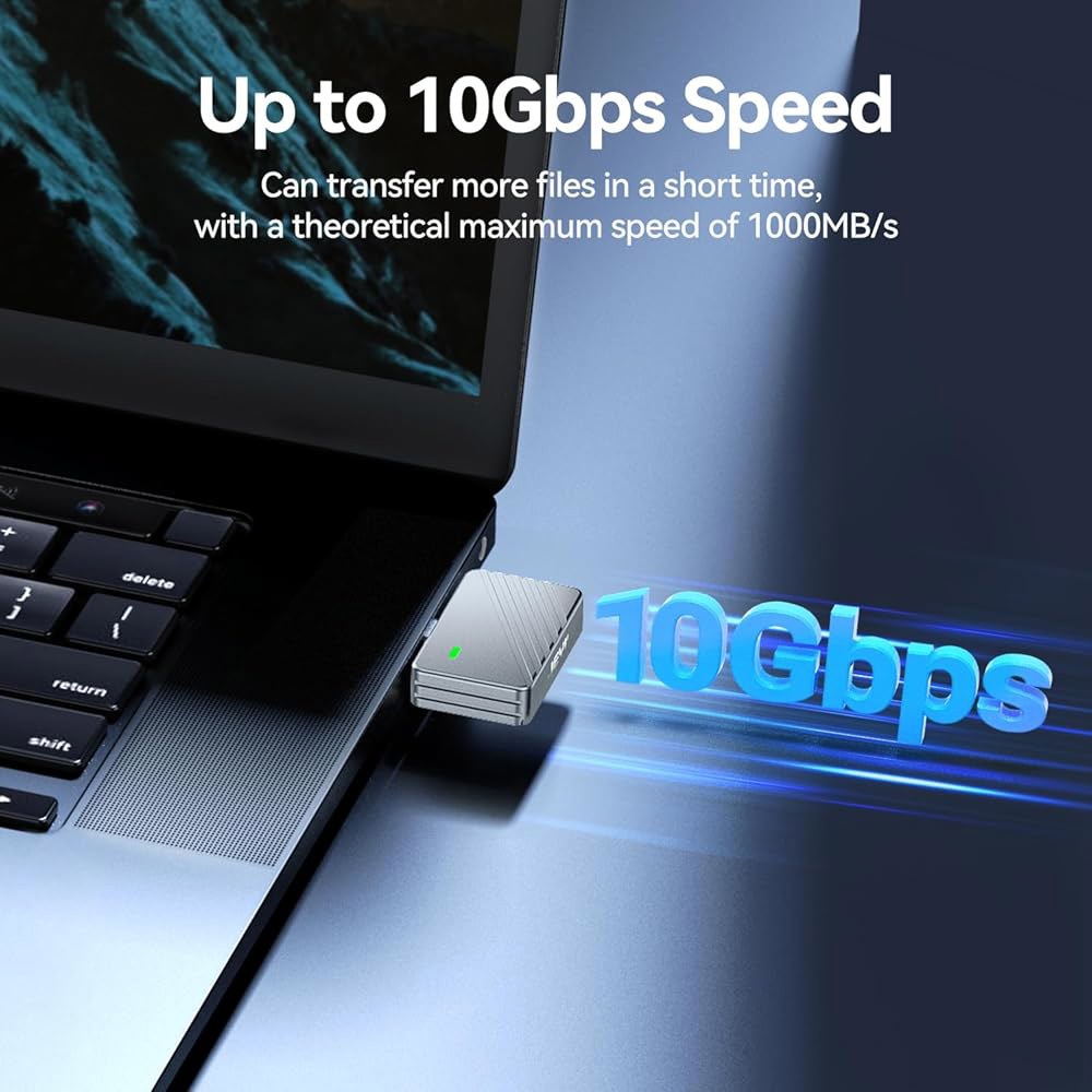 JEYI 2230 M.2 NVME SSD 인클로저, USB C 10Gbps 외장 하우징 어댑터 케이스, 도구 없이 설치, Windows / macOS Linux와 호환 가능 - 상세 이미지 3