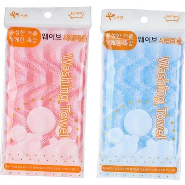 부드러운 타월 웨이브 나일론 타월 샤워용 바디 거품 - 상품 이미지