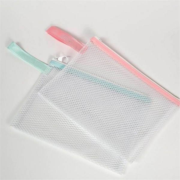 다용도 pvc 파우치 심플 메쉬 파우치 휴대용 소품 지퍼 방수 - 상품 이미지