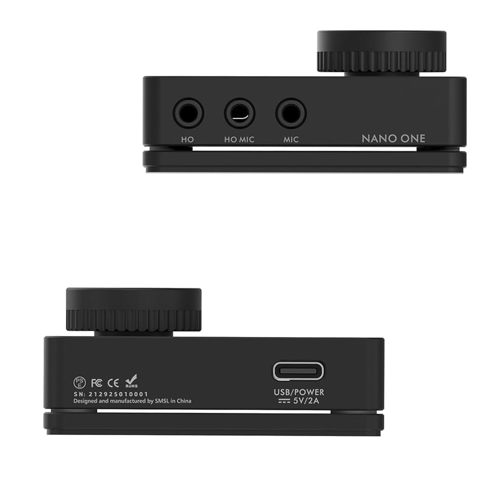 SMSL 나노 ONE 프로 외장 사운드 카드, 하이파이 DSP 칩, 가상 7.1 서라운드 사운드, Windows / Mac Phone Live Stream Game, 3.5mm - 상세 이미지 2