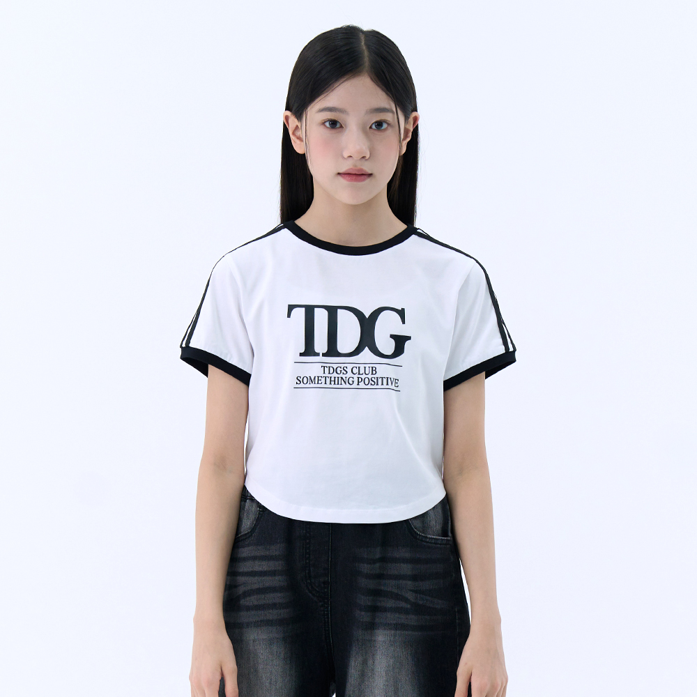 더데이걸 소매 트랙 링거 반팔티 TGRP26303 - 상품 이미지
