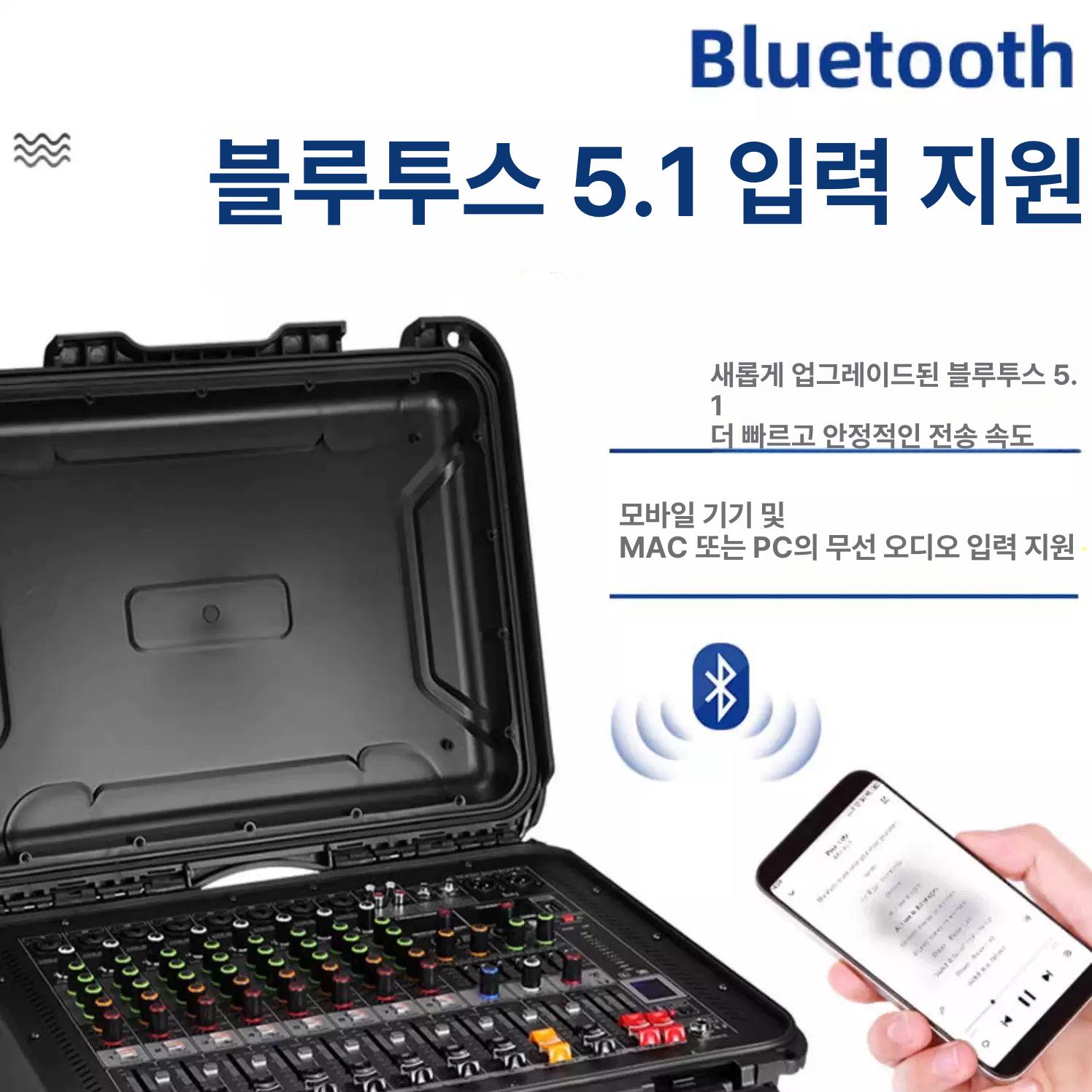앰프 파워드믹서 공연용 오디오 앰프 믹서기 [ 2400W + 2400W ] 앰프 8채널 - 상세 이미지 5