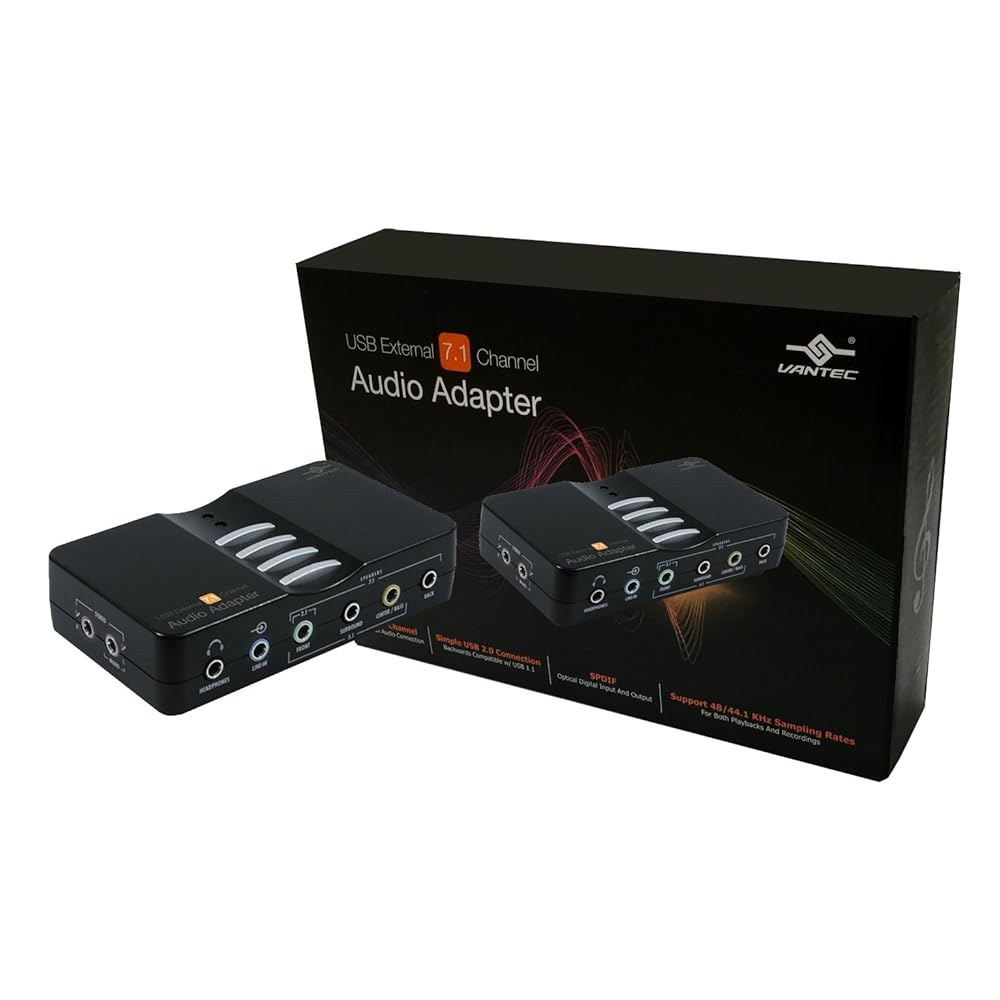 VANTEC USB 외장 7.1 채널 오디오 어댑터 - 상품 이미지